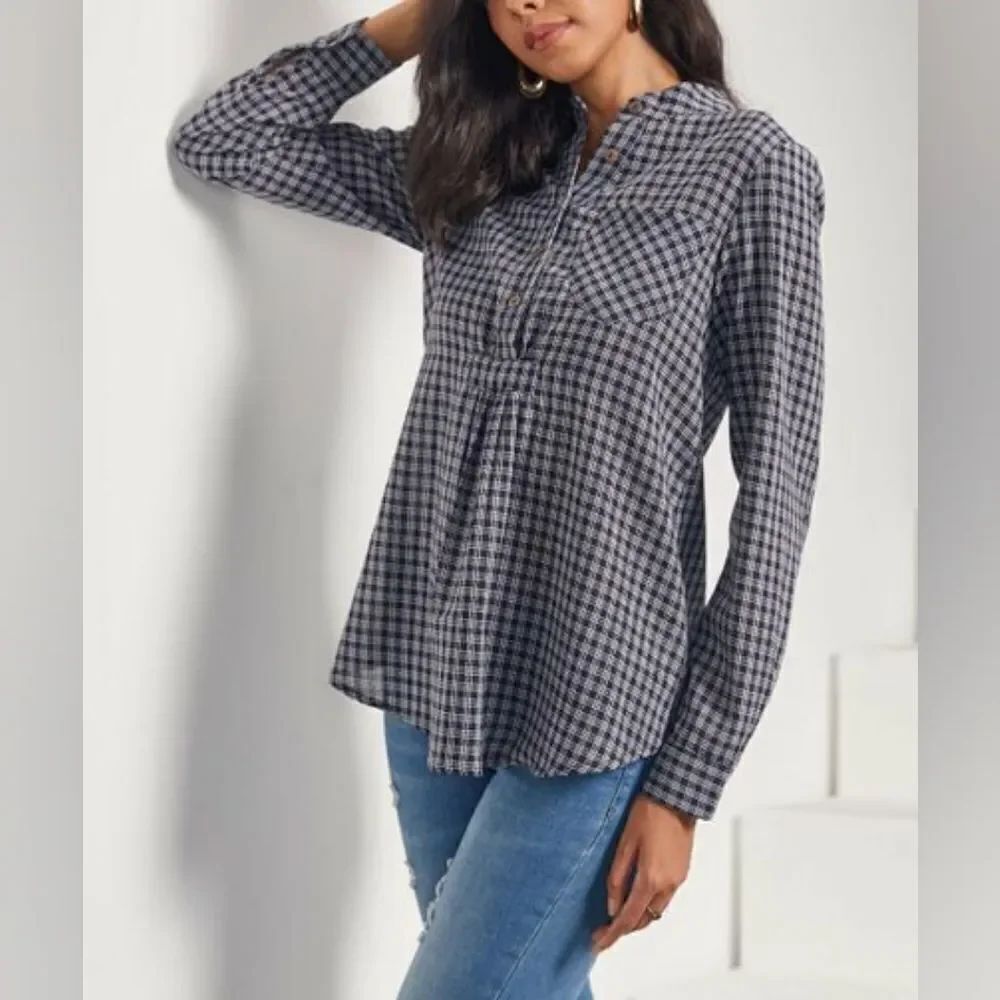 Suzanne Betro Weekend Long-Sleeve Top sz 1x